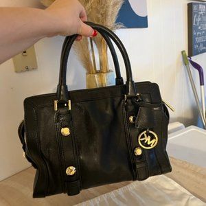 Black Michael Kors Collins Stud Satchel